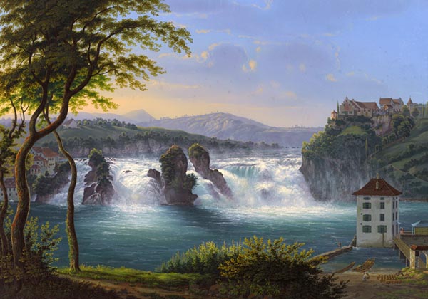‘The Rhine Falls near Schaffhausen’ - Johann Heinrich Bleuler the Younger (Swiss, 1787-1857)