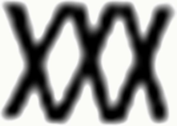 ‘Three Roman numerals were traced in three different places; this on the right’