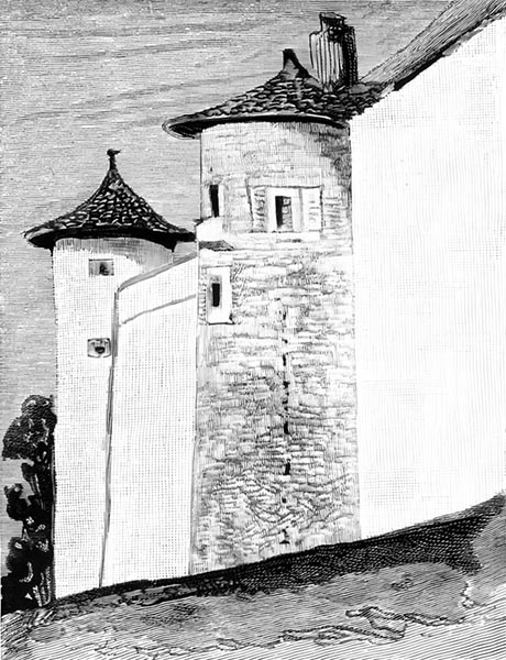 ‘Bayonne. Château-Vieux, July 26, 2 p.m. Grey sky’ - Victor Hugo (1894)