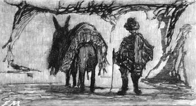 ‘Aragonese mule driver. The Tolosa gorge. August 11th’ - Victor Hugo (1894)
