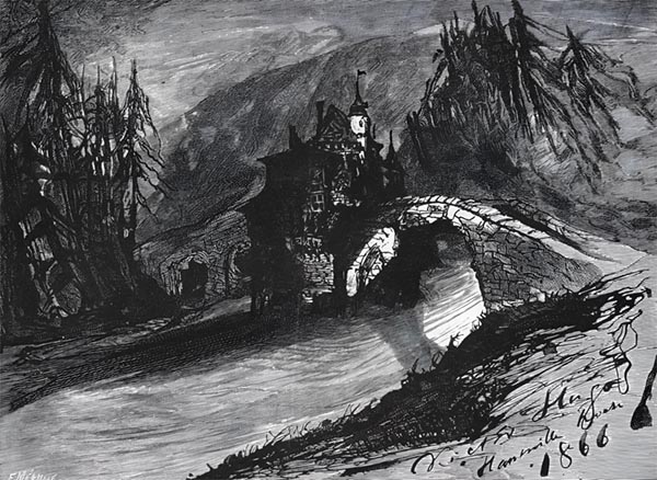 ‘Old bridge at Cauterets’ - Victor Hugo (1894)