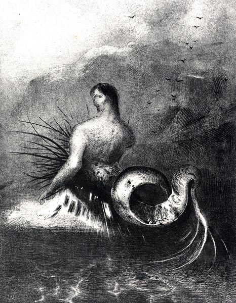 The Siren clothed in barbs, emerged from the waves