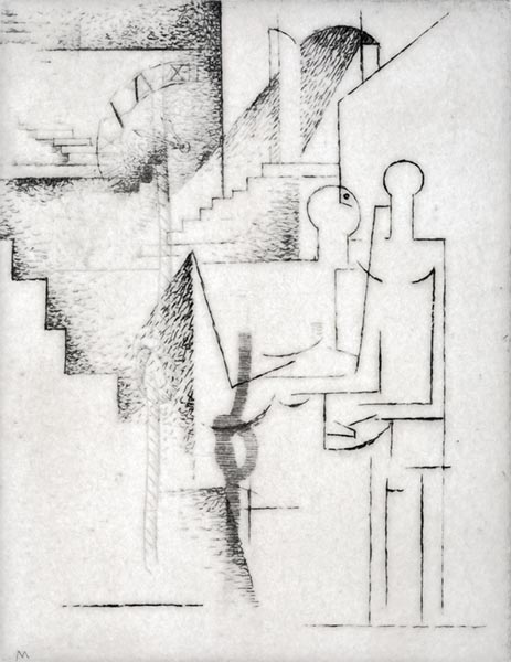 Insane Asylum (Drawings for Aurelia) - Louis Marcoussis (French, 1883-1941)
