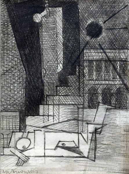 Place de la Concorde (Drawings for Aurelia) - Louis Marcoussis (French, 1883-1941)