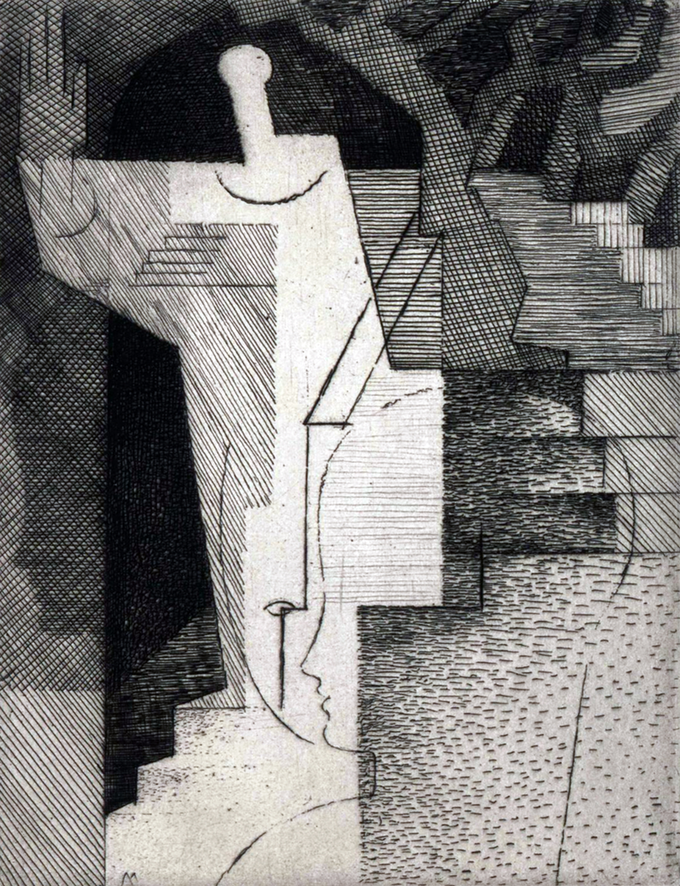The Garden (Drawings for Aurelia) - Louis Marcoussis (French, 1883-1941)