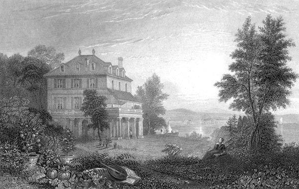View of Villa Diodati, on Lake Geneva in Switzerland, c. 1835 - c. 1863