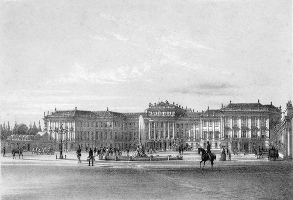Schönbrunn. The Palace Square, Vienna, 1815 - 1856, Rudolf von Alt