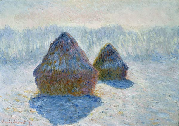 Haystacks (Effect of Snow and Sun)