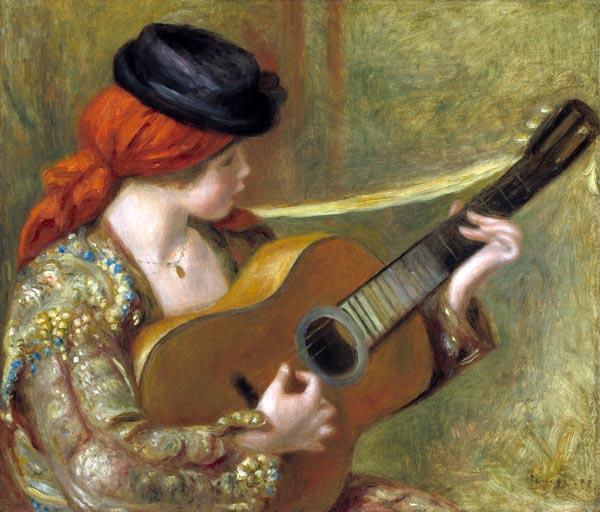 Young Spanish Woman with a Guitar