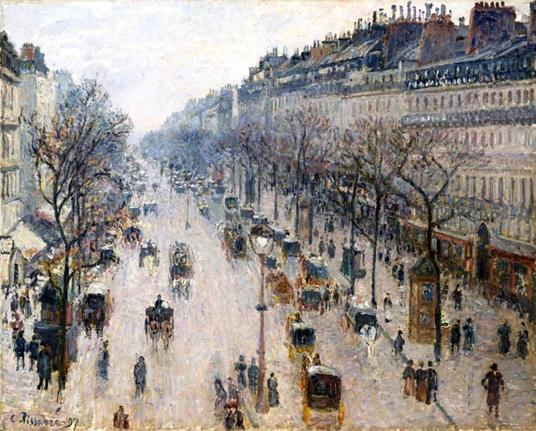 The Boulevard Montmartre on a Winter Morning