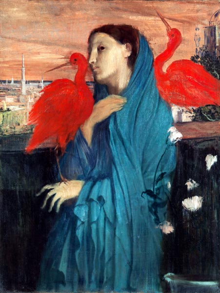 Young Woman with Ibis