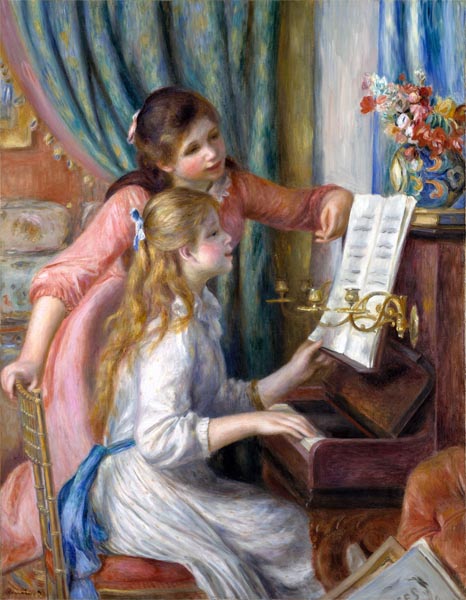 Two Young Girls at the Piano