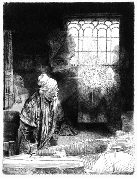 Faust in His Studio, Rembrandt Harmensz van Rijn