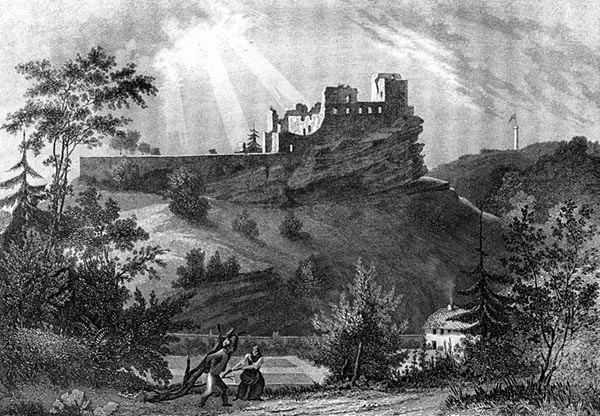 ‘Hardenberg ruins near Nörten’ Friedrich Adolf Hornemann (1813–1890)