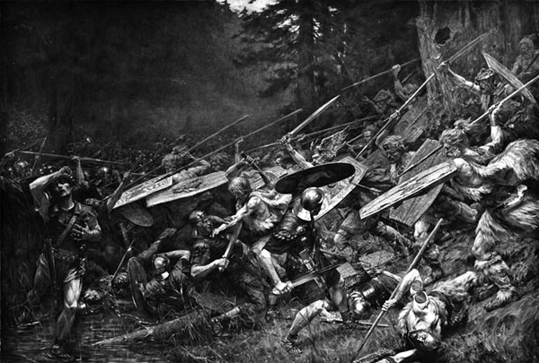 ‘Furor Teutonicus - Battle of the Teutoburg Forest’ - Paja Jovanović (Serbian, 1859-1957)