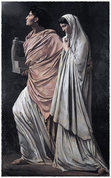 Orpheus and Eurydice, Auguste Anselm Feuerbach (German, 1829 - 1880)