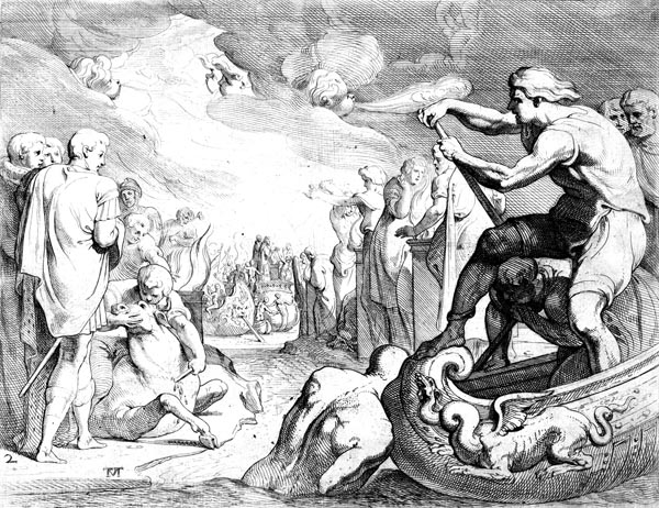 Odysseus sacrifices to the Gods