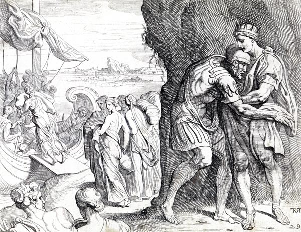 Odysseus bids farewell to Alcinous