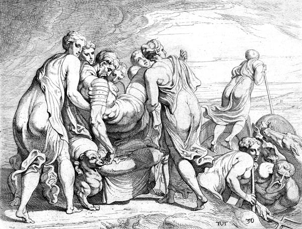 The Phaeacians bring the sleeping Odysseus to Ithaca