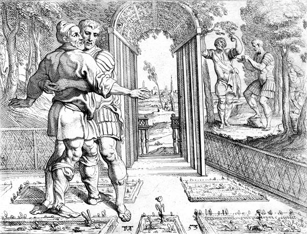 Laertes embraces Odysseus