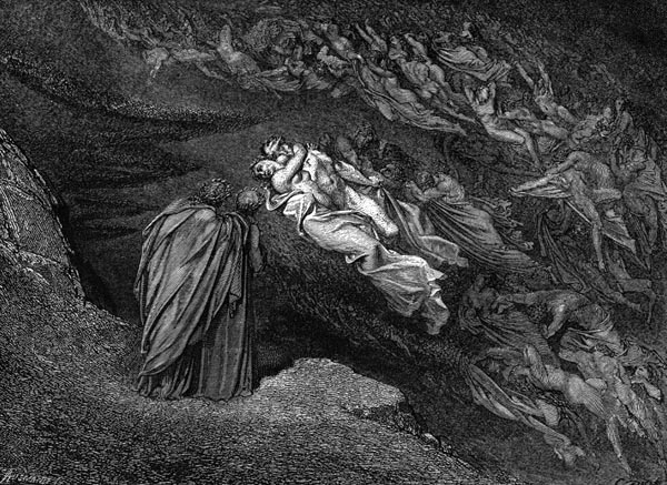 Inferno, Canto 1 : Dante in the savage wood, illustration from The Divine  Comedy by Dante Alighieri, 1885