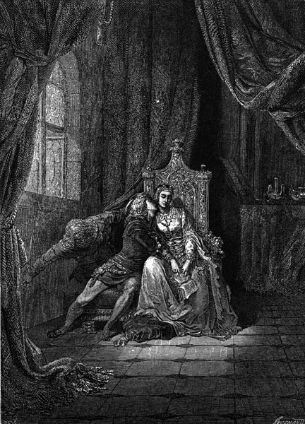 Inferno, Canto 1 : Dante in the savage wood, illustration from The Divine Comedy by Dante Alighieri, 1885