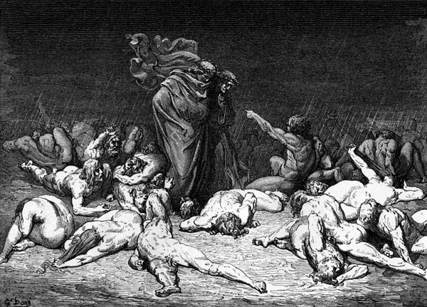 Inferno, Canto 1 : Dante in the savage wood, illustration from The Divine  Comedy by Dante Alighieri, 1885