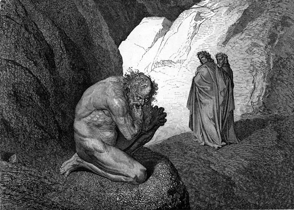 Inferno, Canto 1 : Dante in the savage wood, illustration from The Divine  Comedy by Dante Alighieri, 1885