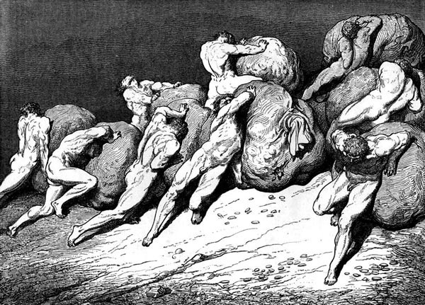 Gustave Doré Illustration - Inferno Canto 7, 79