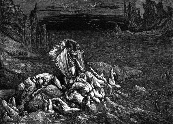 Inferno, Canto 1 : Dante in the savage wood, illustration from The Divine  Comedy by Dante Alighieri, 1885