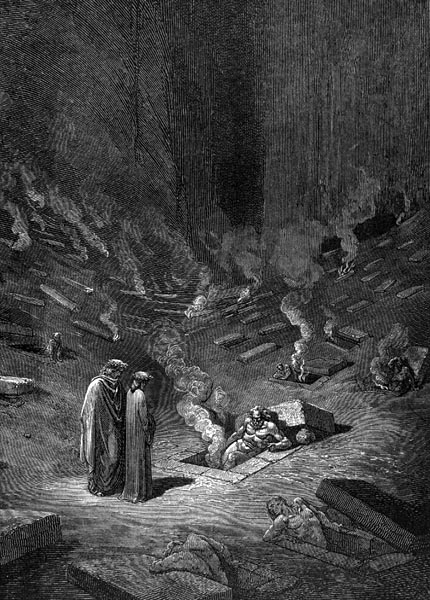 Gustave Doré Illustration - Inferno Canto 9, 105