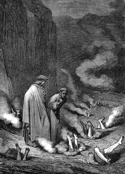 Gustave Doré Illustration - Inferno Canto 19, 187