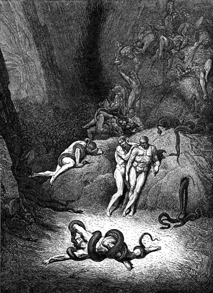 Gustave Doré Illustration - Inferno Canto 25, 239