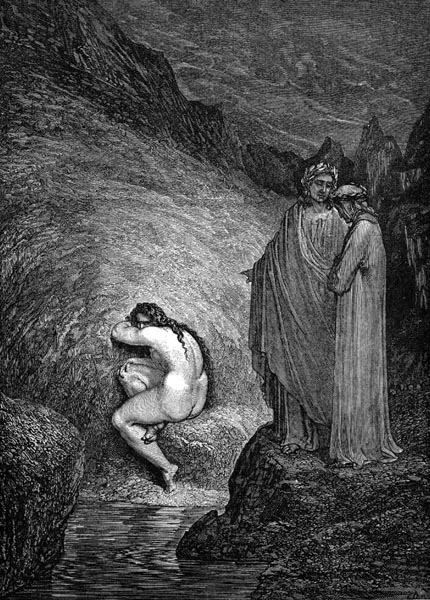 Dante Alighieri, La Divina Commedia, L'Inferno (The Divine Comedy, Hell) -  Canto XXXI (31): illustration by Gustave Doré for lines 82-84 'This proud  one / Would of his strength against almighty Jove /