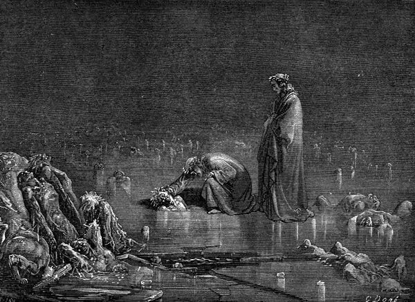 Gustave Doré Illustration - Inferno Canto 32, 305