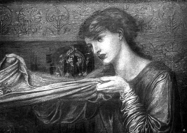 The Pious Lady on the Right (Study for Dante's Dream), Dante Gabriel Rossetti