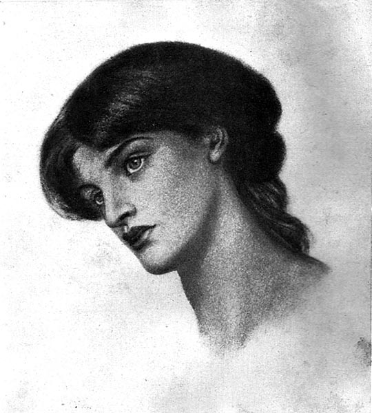 The Pious Lady on the Right (Study for Dante's Dream), Dante Gabriel Rossetti