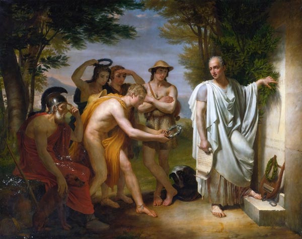 ‘Horace at the Tomb of Virgil’ - Jean-Bruno Gassies (1786 - 1832)