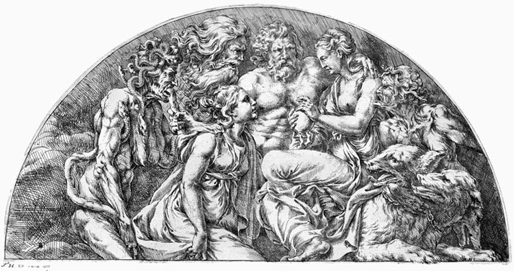 Psyche receives the jar with Proserpina's beauty