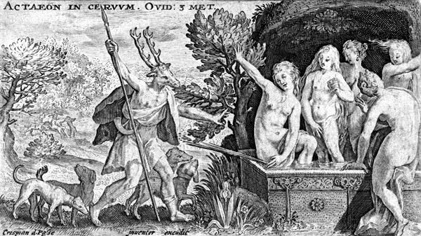 van de Passe Illustration - Diana and Actaeon