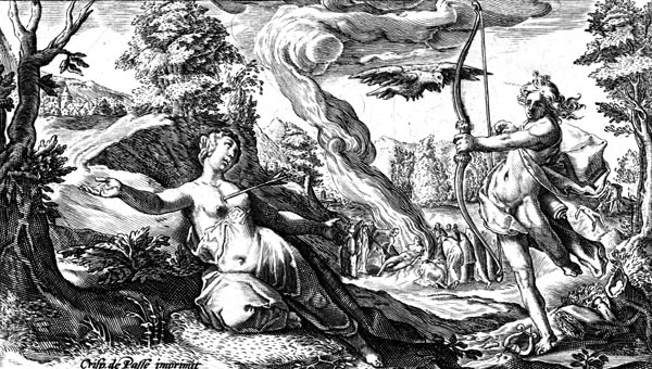 van de Passe Illustration - Apollo kills Coronis