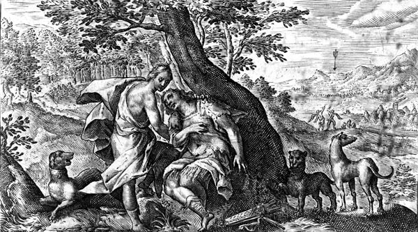van de Passe Illustration - Apollo and Hyacinthus