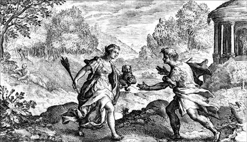 van de Passe Illustration - The reconciliation of Cephalus and Procris