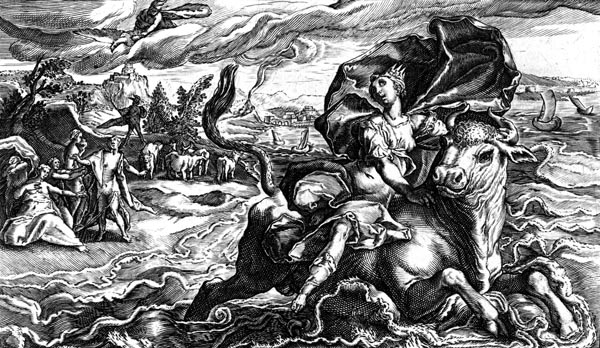 van de Passe Illustration - The rape of Europa