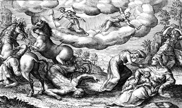 van de Passe Illustration - The death of Niobe's children