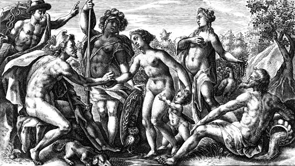 van de Passe Illustration - The judgement of Paris