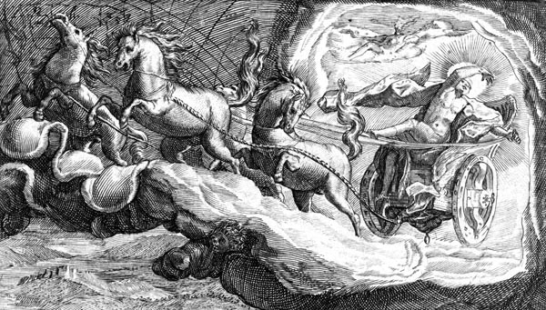 van de Passe Illustration - Phaeton drives the solar chariot