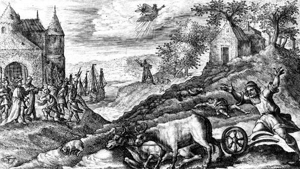 van de Passe Illustration - The plague on the island of Aegina