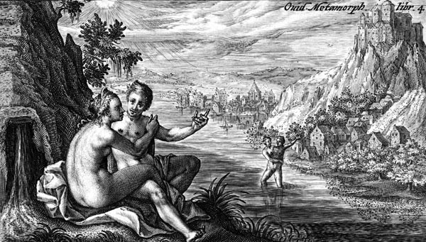 van de Passe Illustration - Salmacis and Hermaphroditus