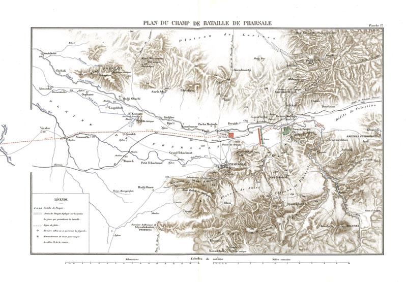 ‘Map of the battlefield of Pharsalus’ - Innocente Alessandri (1783)
